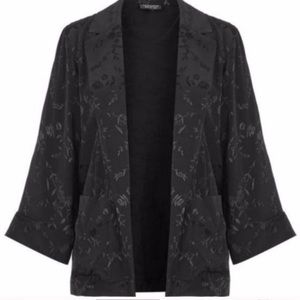 Floral Jacquard Topshop Kimono-Style Blazer